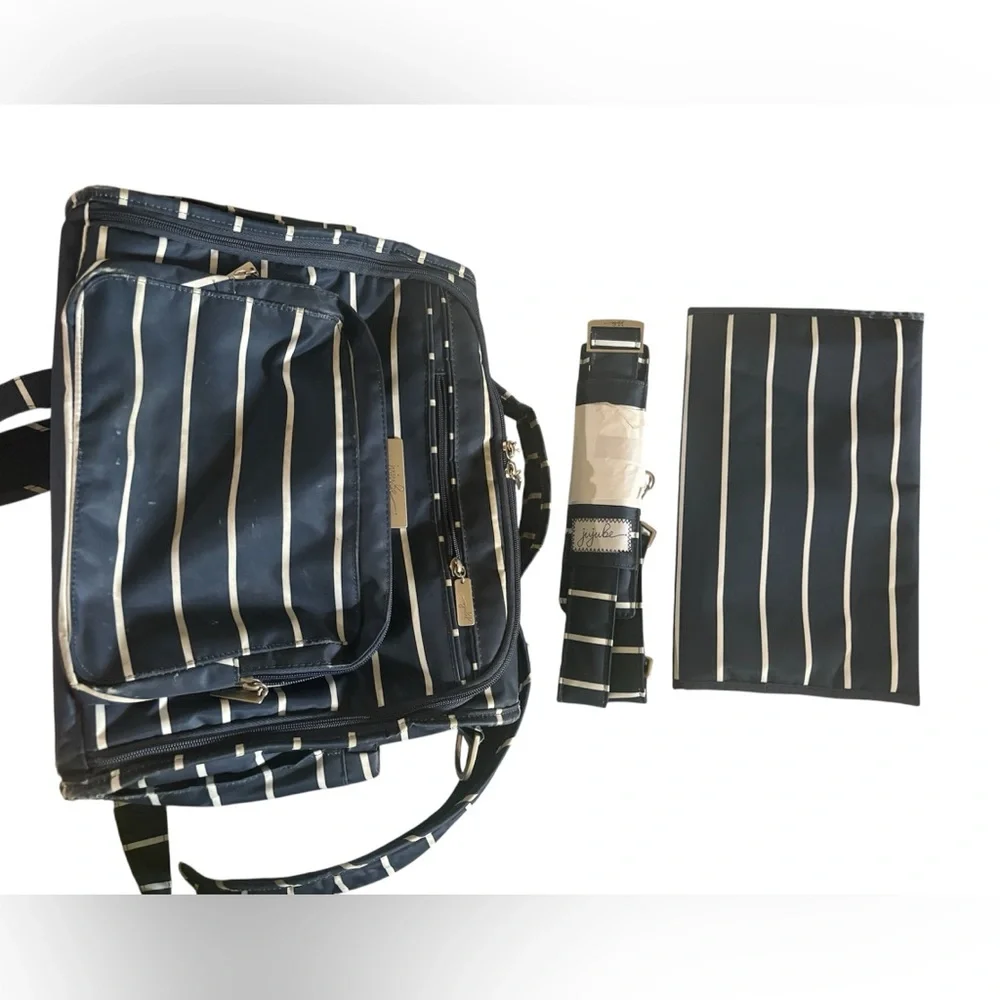 Ju-Ju-Be BFF Navy Striped Diaper Bag